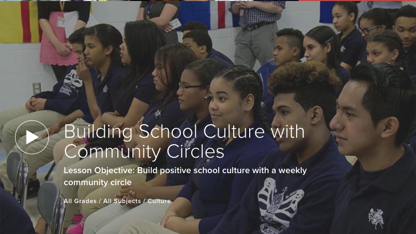 Building School Culture with Community Circles